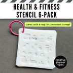 Health & Fitness Tracking Stencils 6-Pack image 3