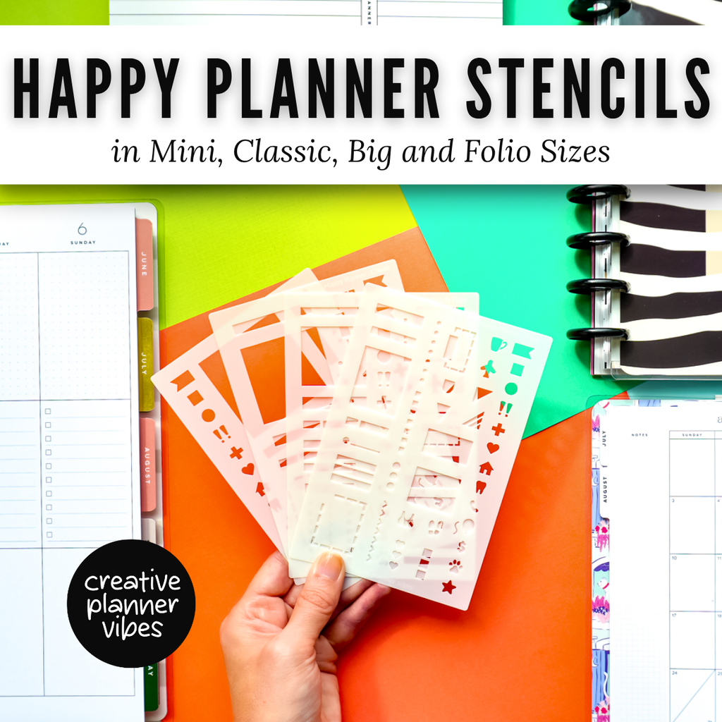 Happy Planner Stencils in Mini, Classic, Big, and Folio Sizes image 0