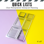 Quick Lists Clear Photopolymer Stamps