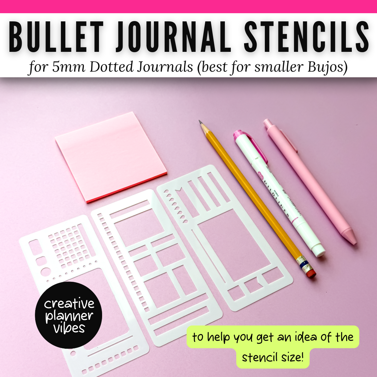 Bullet Journal 5mm Small Stencils image 1