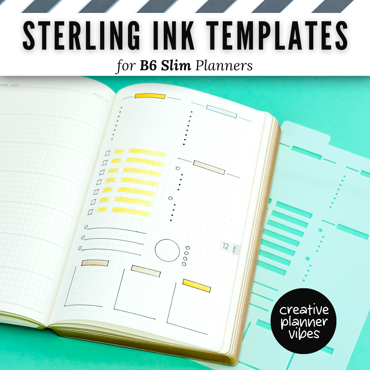 Sterling Ink B6 Slim Full Page Templates & Monthly Stencil image 16