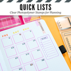 Quick Lists Clear Photopolymer Stamps