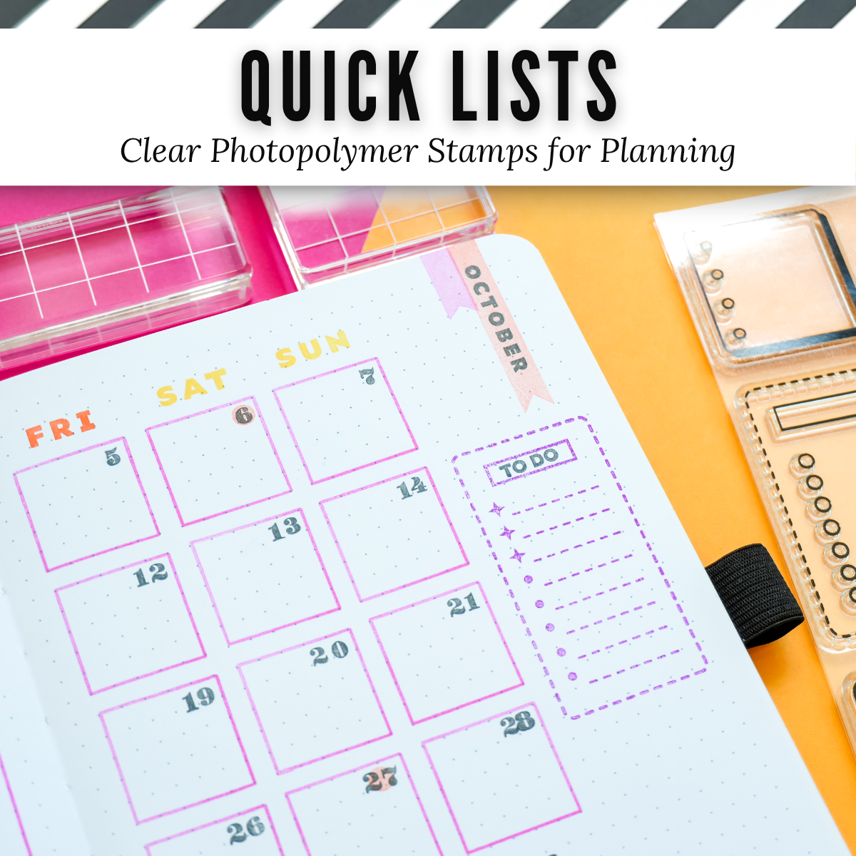 Quick Lists Clear Photopolymer Stamps