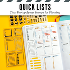 Quick Lists Clear Photopolymer Stamps