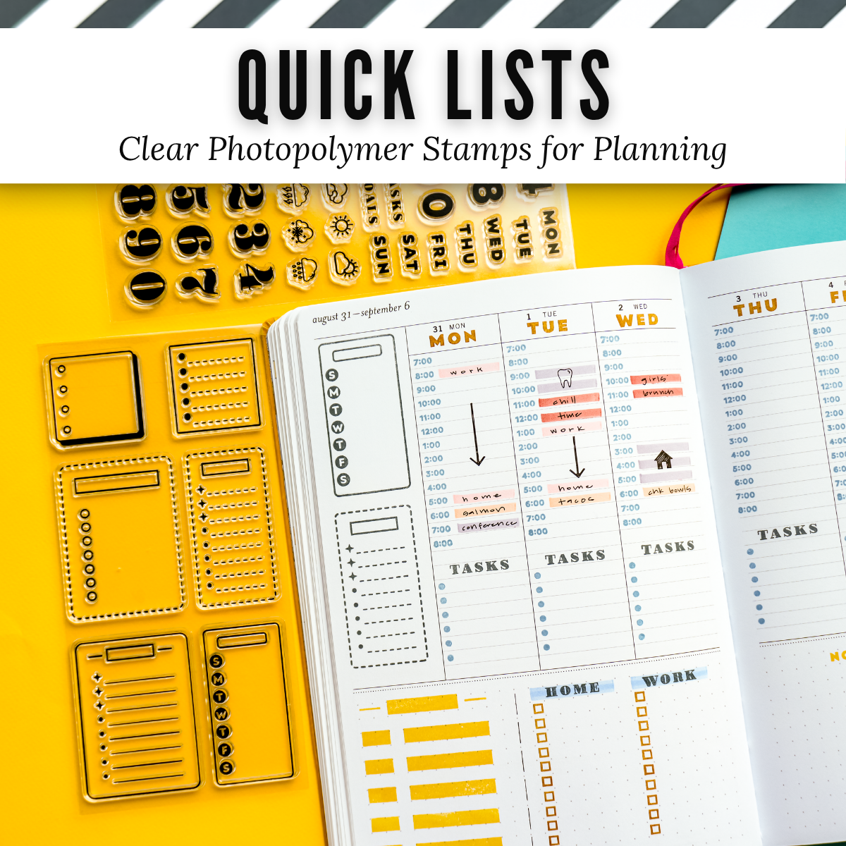 Quick Lists Clear Photopolymer Stamps
