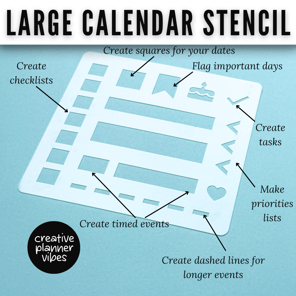 Large Calendar Stencil - Milky Translucent image