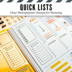 Quick Lists Clear Photopolymer Stamps
