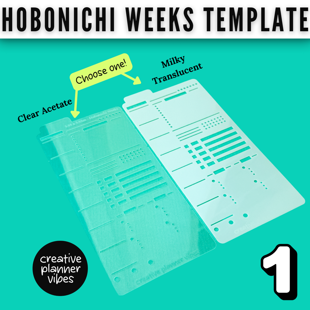 Hobonichi Weeks Full Page Templates - Stencil 1 design