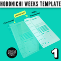 Hobonichi Weeks Full Page Templates - Stencil 1 design