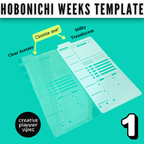 Hobonichi Weeks Full Page Templates - Stencil 1 design