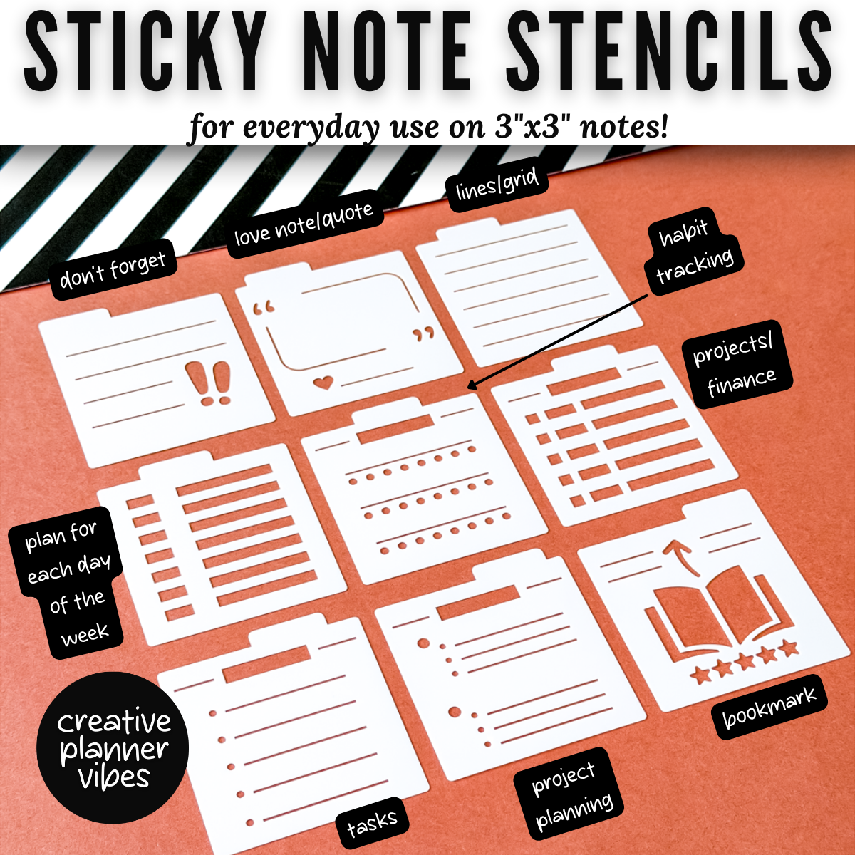 Sticky Notes Stencils image 1