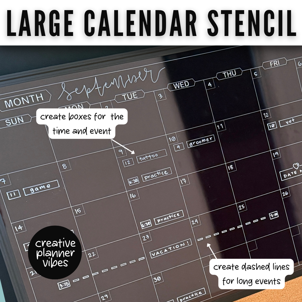 Large Calendar Stencil image 4