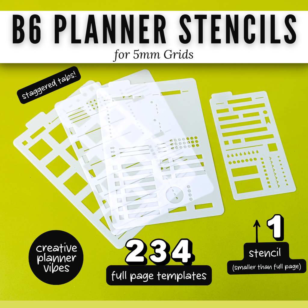 B6 | 5mm Grid Full Page Templates & Stencil image 2