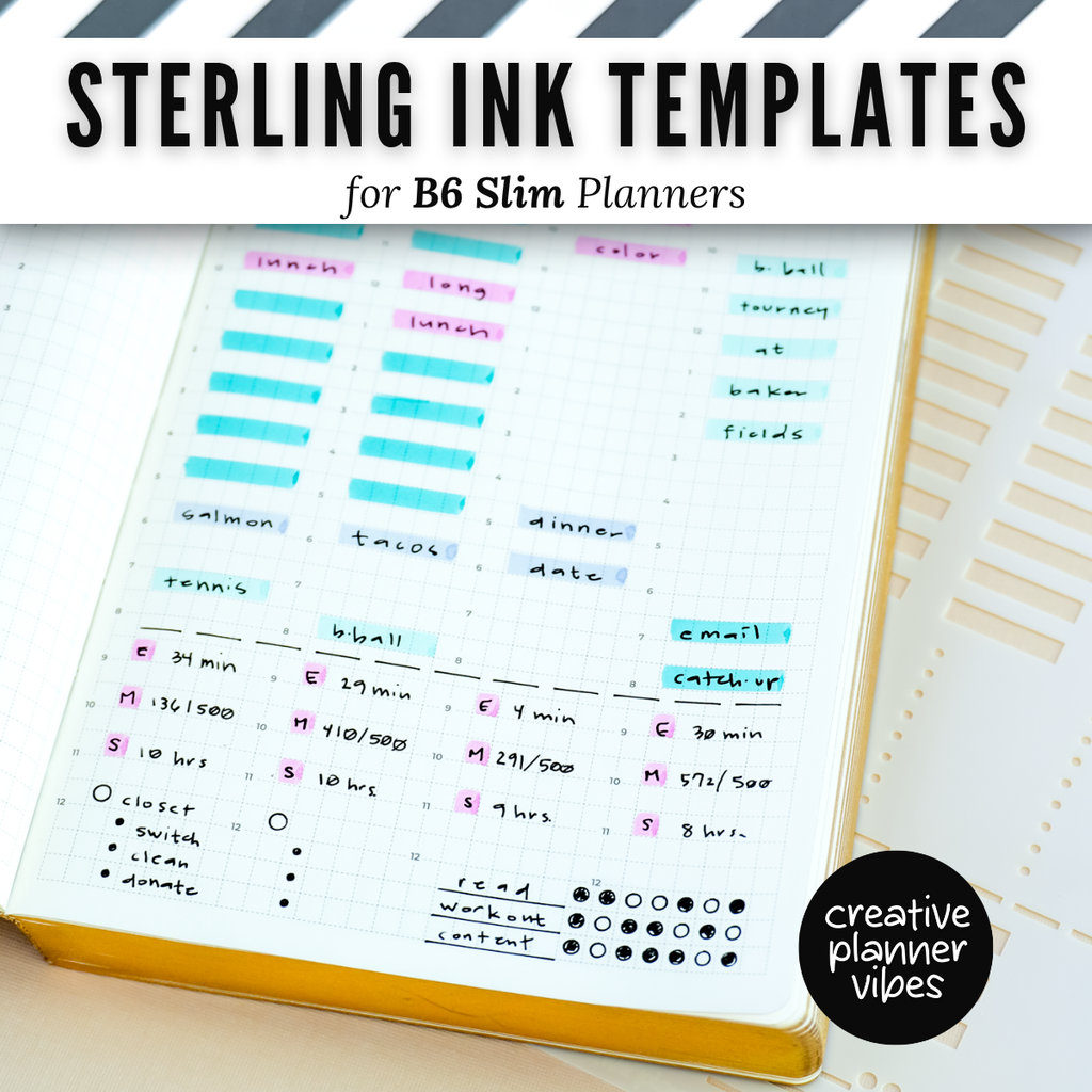 Sterling Ink B6 Slim Full Page Templates & Monthly Stencil image 10