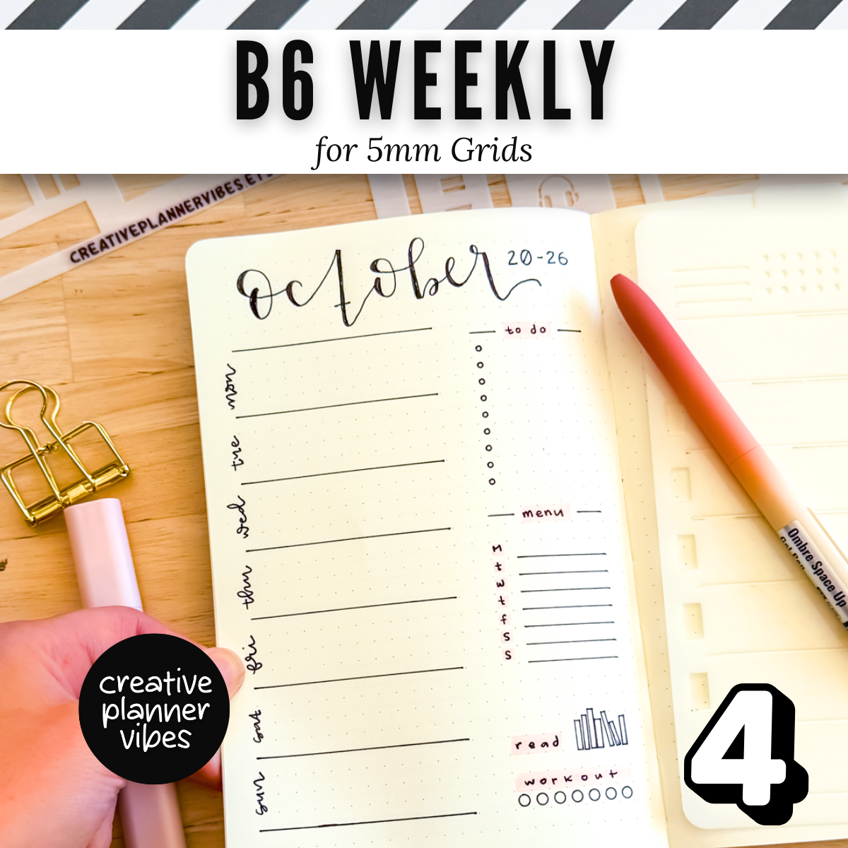 B6 | 5mm Grid Full Page Templates & Stencil image 10