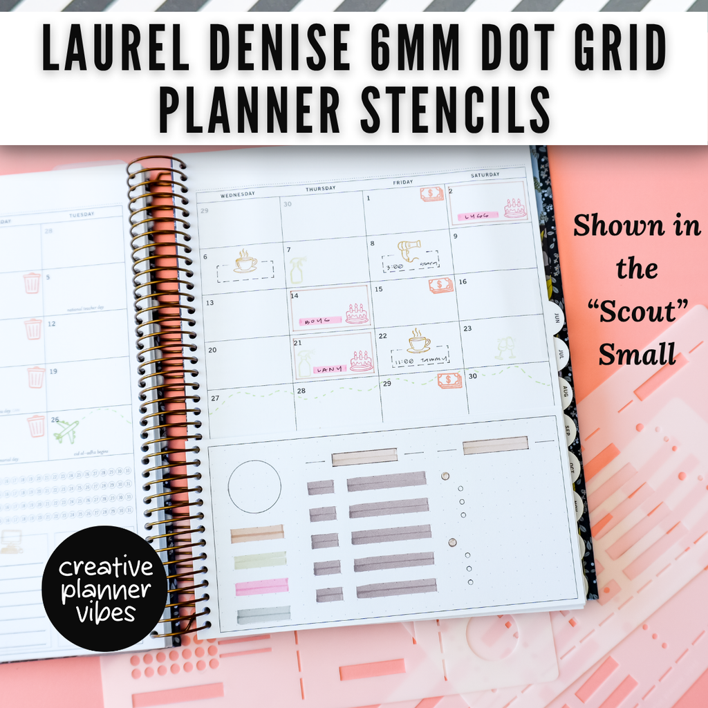 Laurel Denise 6mm Dot Grid Planner Stencils image 12