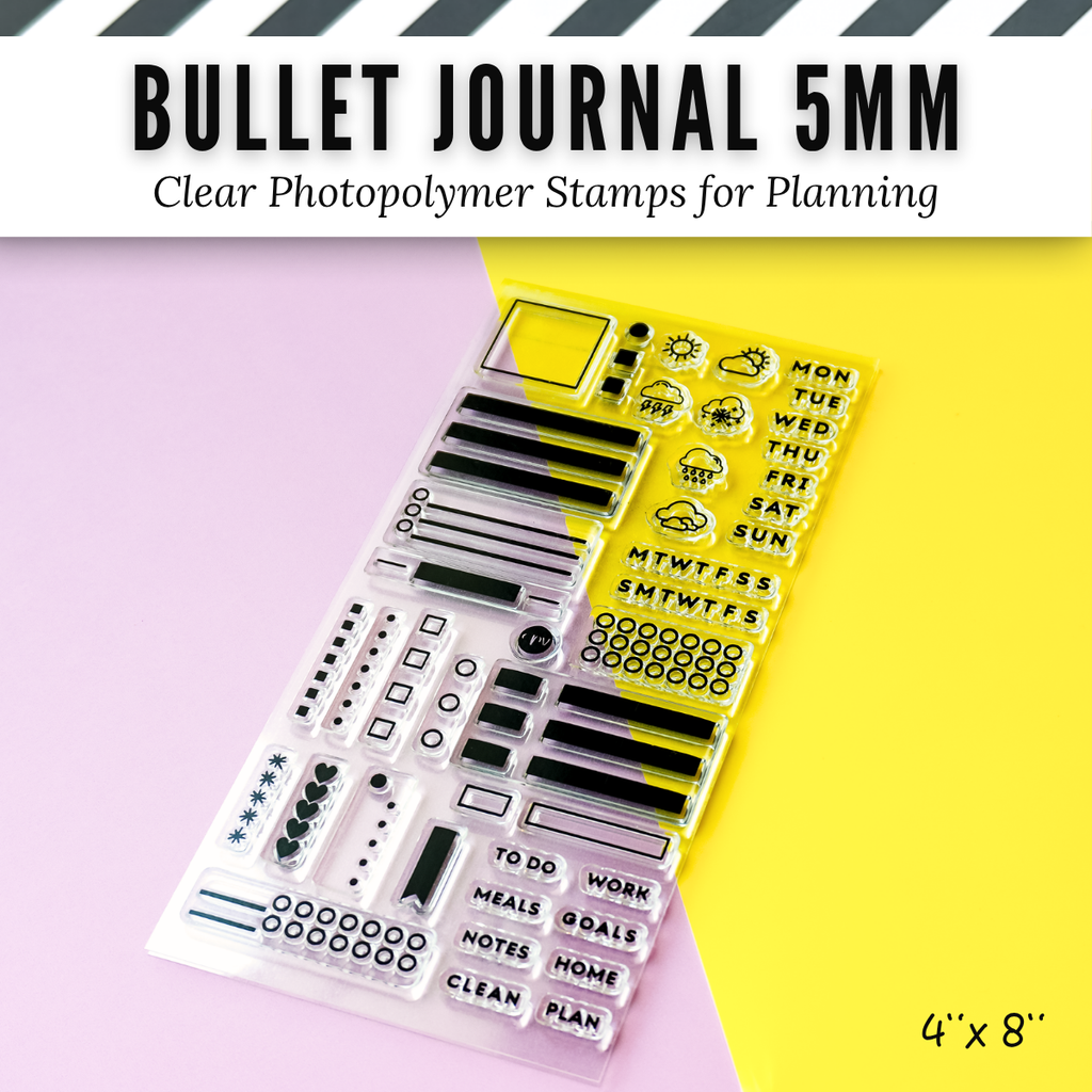 Bullet Journal 5mm Grid Clear Photopolymer Stamps