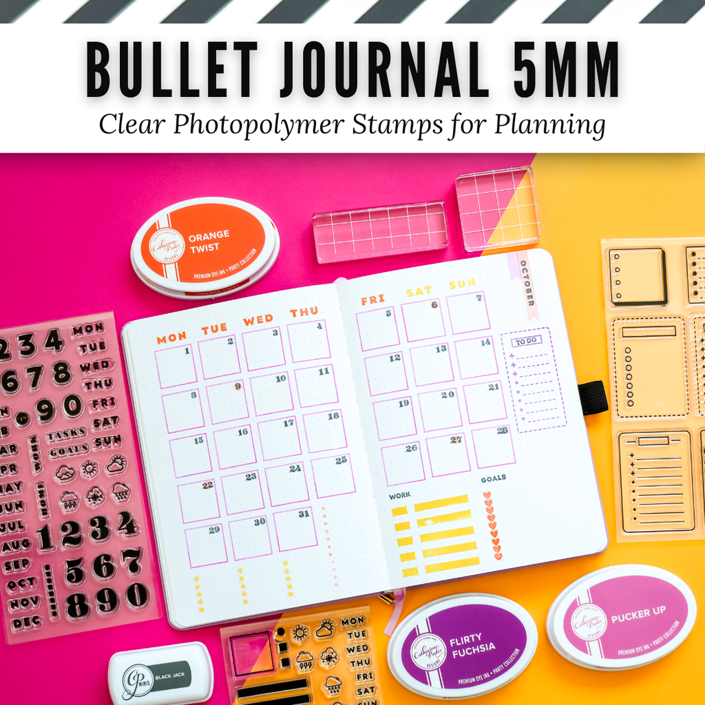 Bullet Journal 5mm Grid Clear Photopolymer Stamps