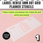 Laurel Denise 6mm Dot Grid Planner Stencils image 3