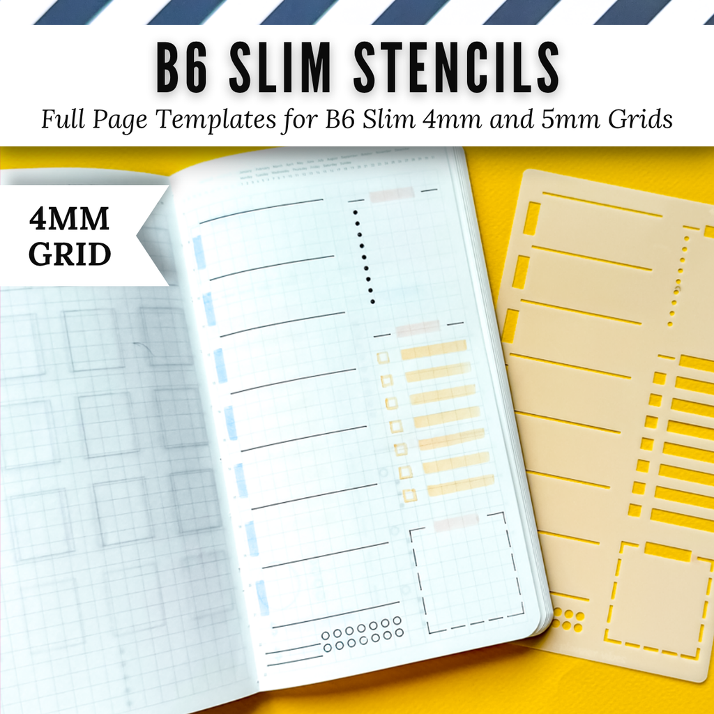 B6 Slim | 4mm and 5mm Full Page Templates & Stencils image 13