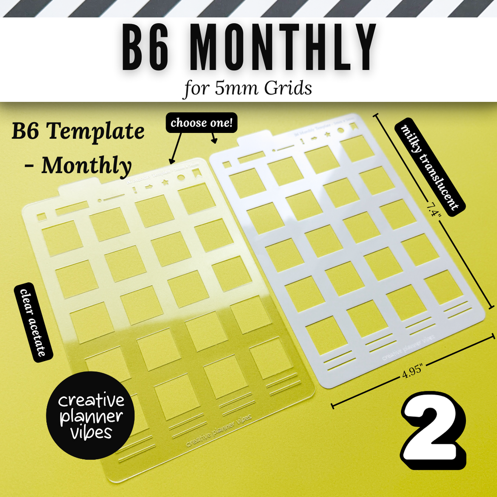 B6 | 5mm Grid Full Page Templates & Stencil image 4