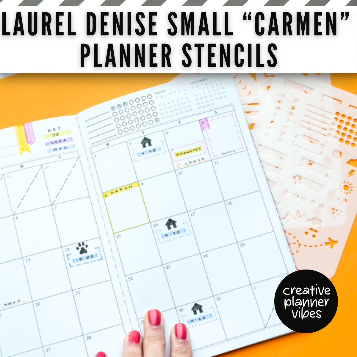Laurel Denise "Carmen" Small Planner Stencils image 8
