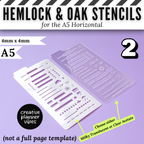 Hemlock & Oak A5 Horizontal Planner Stencils and Full Page Templates image 3
