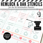 Hemlock & Oak B5 Minimalist Planner Stencils image 10