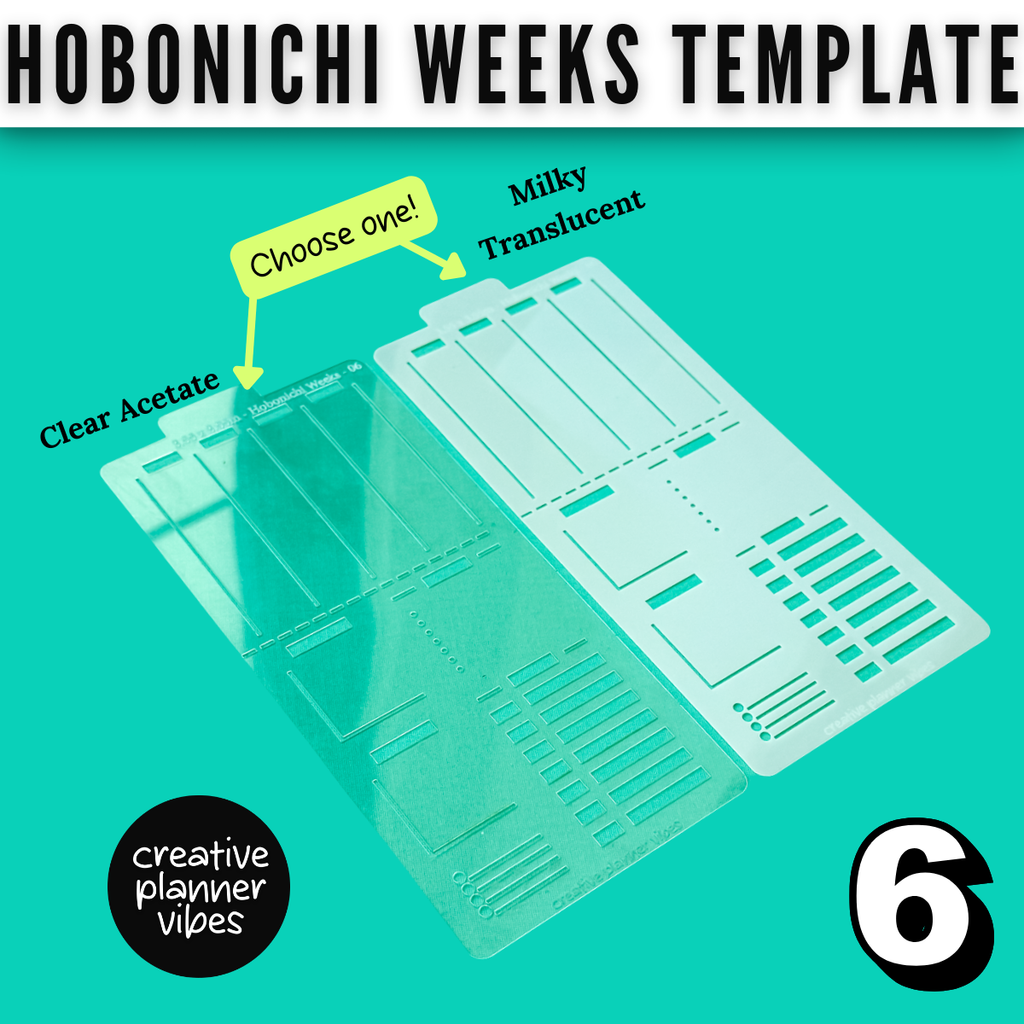 Hobonichi Weeks Full Page Templates - Stencil 6 design