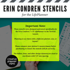 Erin Condren "LifePlanner" Stencils &amp; Spiral Inserts image 2