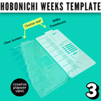 Hobonichi Weeks Full Page Templates - Stencil 3 design