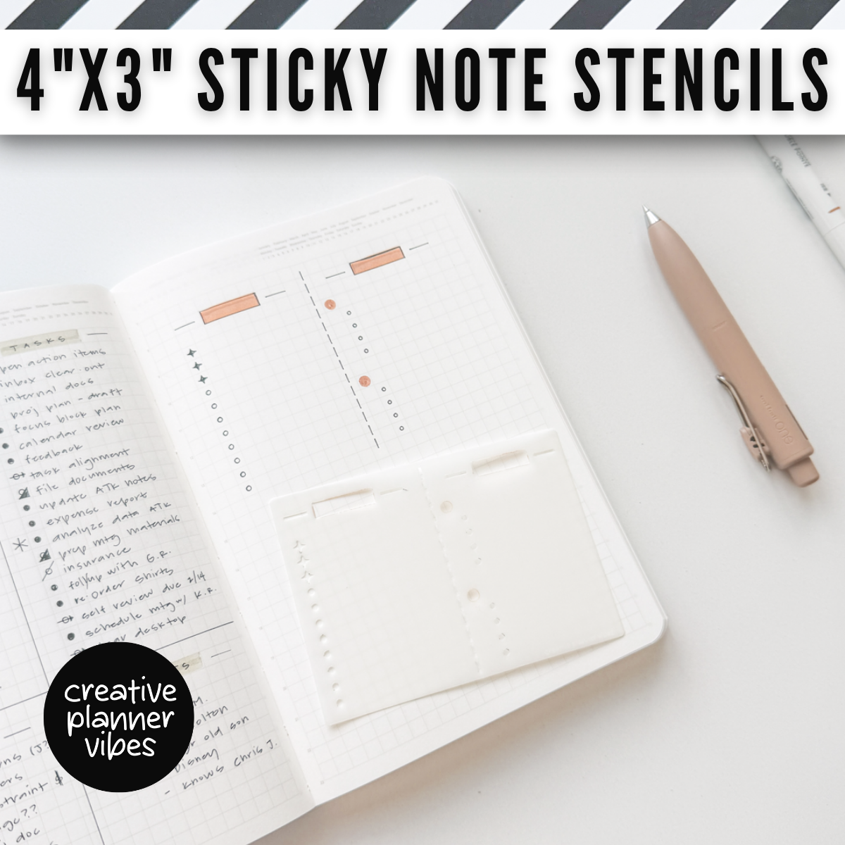 Custom Post-it Notes® & Coordinating Stencils | 4" x 3" image 1