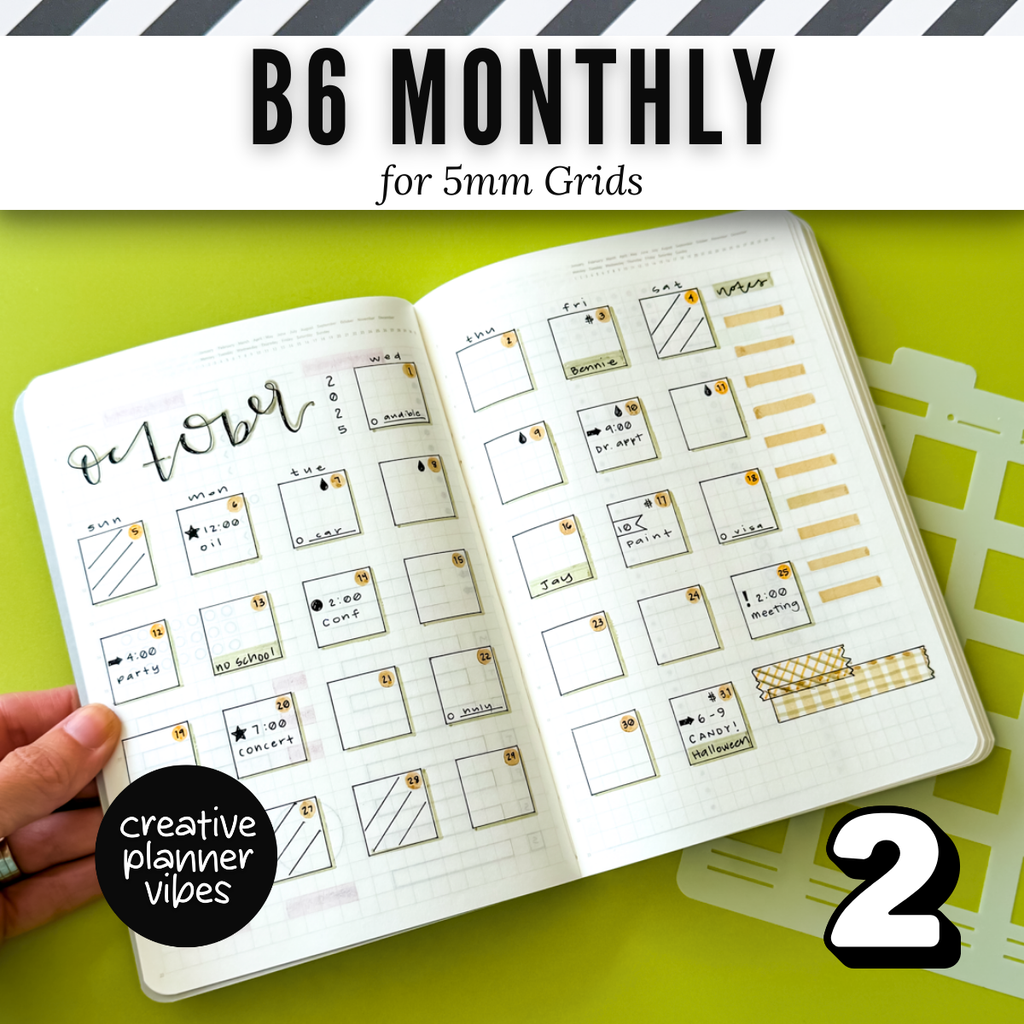 B6 | 5mm Grid Full Page Templates & Stencil image 7