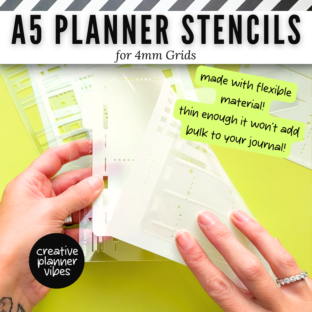 A5 | 4mm Grid Full Page Templates & Stencil image 1