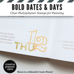 Bold Dates & Days Clear Photopolymer Stamps for Planning | 4" x 8" image 9