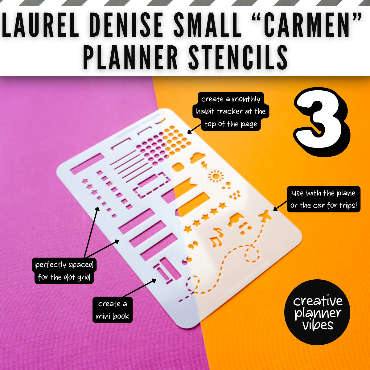 Laurel Denise "Carmen" Small Planner Stencils image 7