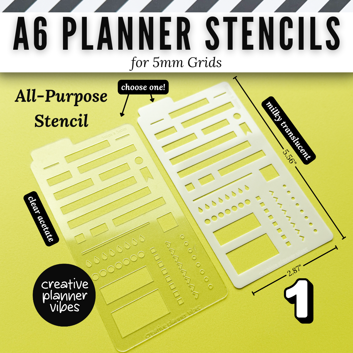 A6 | 5mm Grid Full Page Templates & Stencil image 2