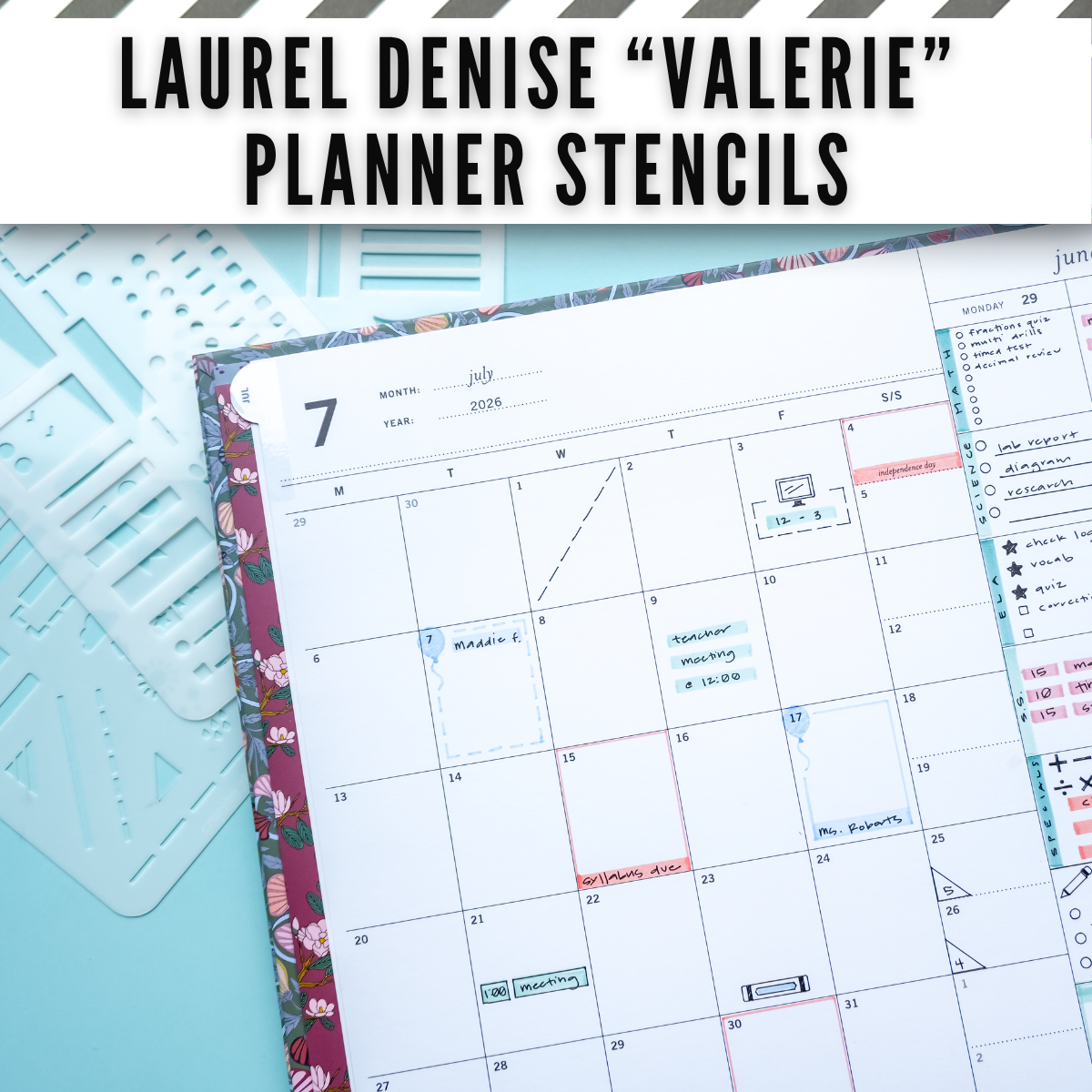 Laurel Denise "Valerie" Planner Stencils image 4