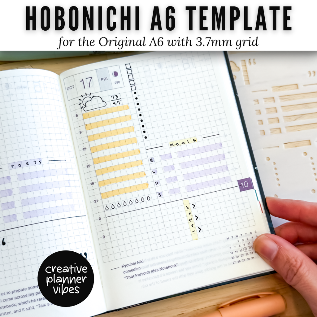 Hobonichi Original A6 Full Page Template Stencil image 5