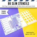 B6 Slim | 4mm and 5mm Full Page Templates & Stencils image 5