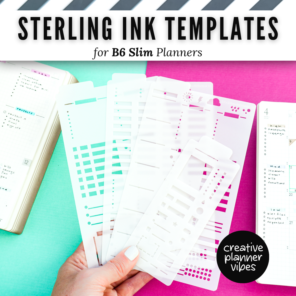 Sterling Ink B6 Slim Full Page Templates & Monthly Stencil image 0