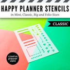 Happy Planner Stencils in Mini, Classic, Big, and Folio Sizes image 4
