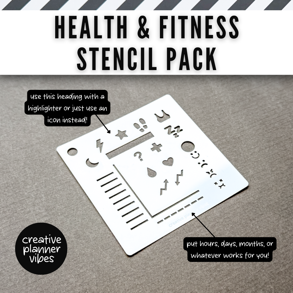 Health & Fitness Tracking Stencils 6-Pack image 14