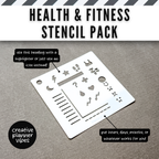 Health & Fitness Tracking Stencils 6-Pack image 14