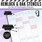 Hemlock & Oak B5 Minimalist Planner Stencils image 9