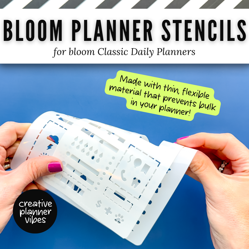 Bloom Classic Daily Planner Stencils | 8.5x11" and 5.5" x 8.25" Sizes image 2