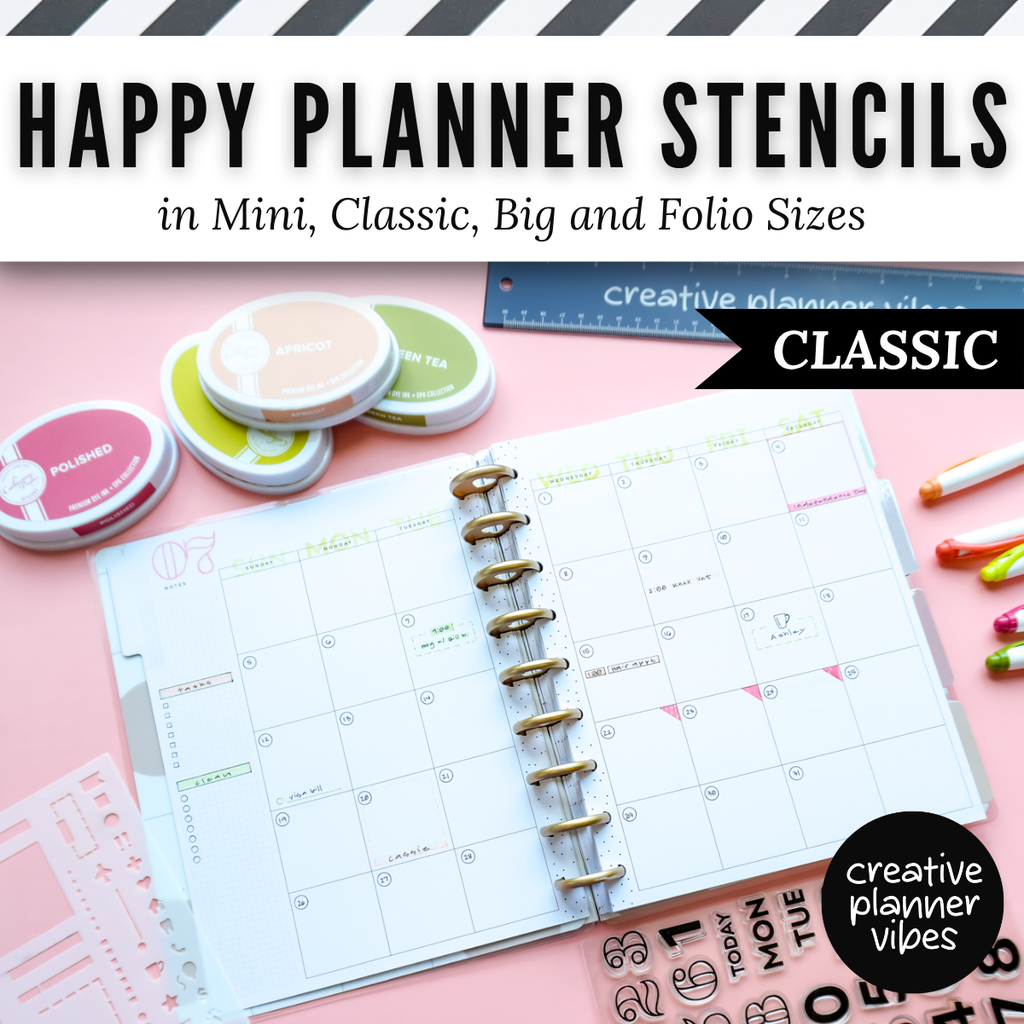Happy Planner Stencils in Mini, Classic, Big, and Folio Sizes image 12