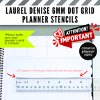 Laurel Denise 6mm Dot Grid Planner Stencils image 2