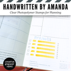 Handwritten by Amanda | Clear Photopolymer Stamps for Planning | 4" x 8" image 6