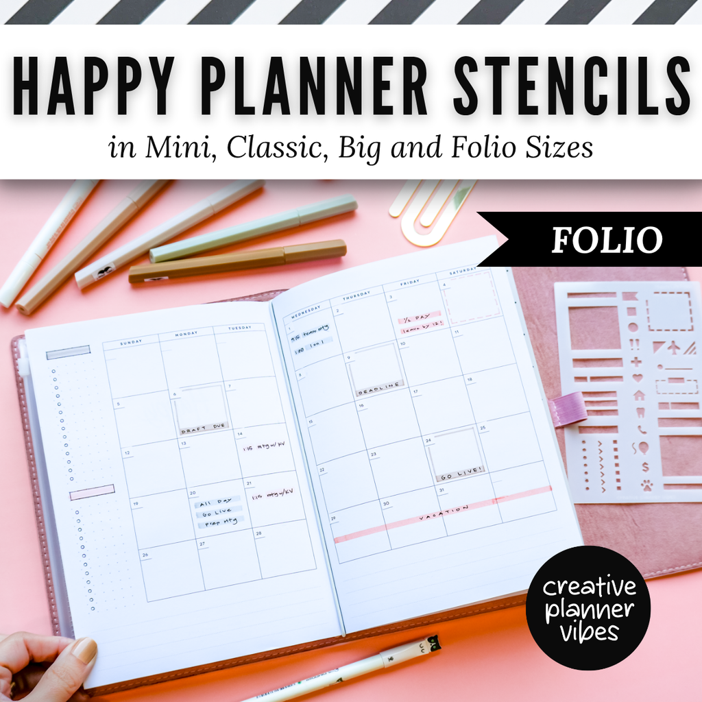 Happy Planner Stencils in Mini, Classic, Big, and Folio Sizes image 18